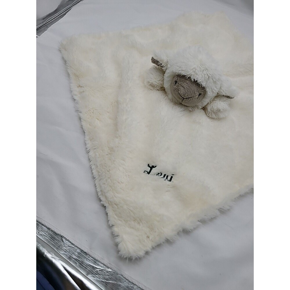 Elegant Baby White Lamb Lovey Security Blanket Replacement 10" X 10" Leui - Picture 6 of 16